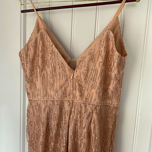 Lulu’s ADELINE MAXI DRESS IN BLUSH GLITTER from Lulu’s size large - Picture 4 of 5